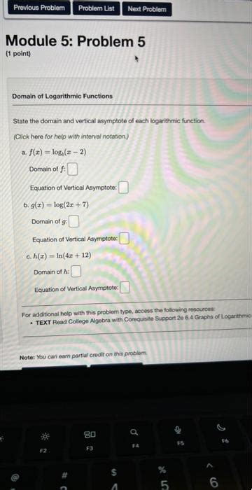 Solved Domain Of Logarithmic Functions State The Domain And Chegg