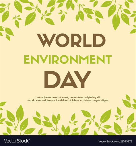 World Environment Day Greeting Card Royalty Free Vector