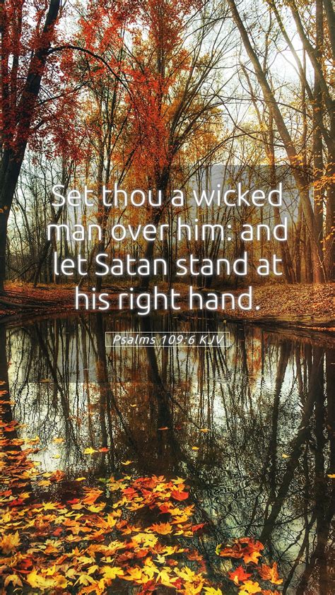 Psalms 109 6 KJV Mobile Phone Wallpaper Set Thou A Wicked Man Over