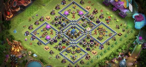 Melhor Layout De Defesa CV12 Link COC Clash Of Clans Centro De