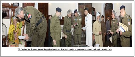 Ig Punjab Dr Usman Anwar Held An Open Court At Central Police Office