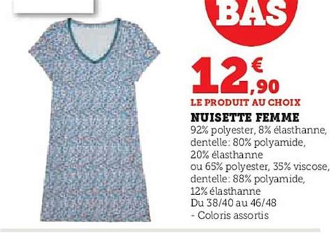 Promo Nuisette Femme Chez Hyper U Icatalogue Fr