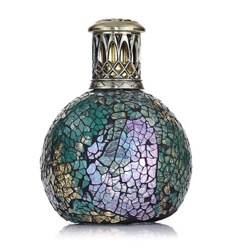 Small Lamp Catalysis Peacock Feather Ashleigh Burwood Mosaic Glass