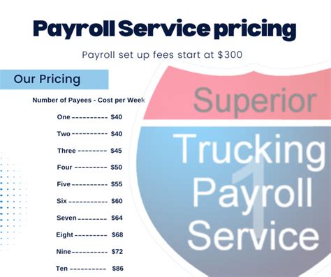 How Do You Price Payroll Services Superior Trucking Payroll Service