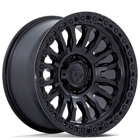 18" Fuel Wheels FC857MB Rincon SBL Matte Black with Gloss Black Lip Off ...