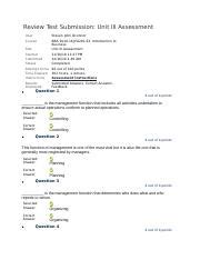 Unit Iii Assessment Docx Review Test Submission Unit Iii Assessment