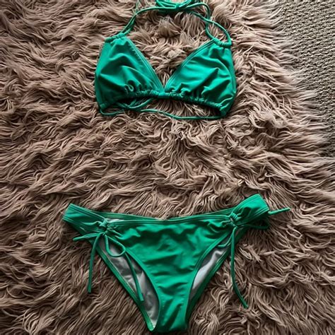 Jamaican Style Swim Green Bikini Top And Bottom Poshmark