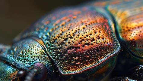 Premium Photo | A close up of a colorful bug on a table