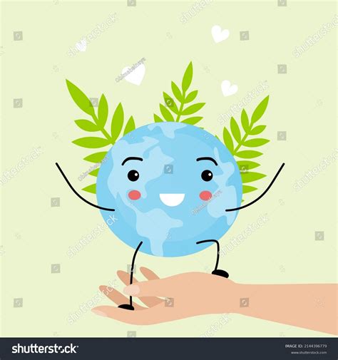 Cute Happy Smiling Earth Planet Illustration Stock Vector Royalty Free