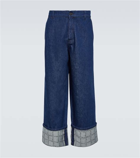 Turn Up Wide Leg Jeans In Blue Jw Anderson Mytheresa