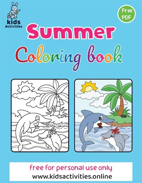 10 Free Printable Summer Coloring Pages For Kids ⋆