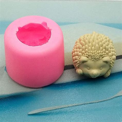 3d Cute Hedgehog Soap Mold Craft Art Silicone Soap Mold Diy Etsy