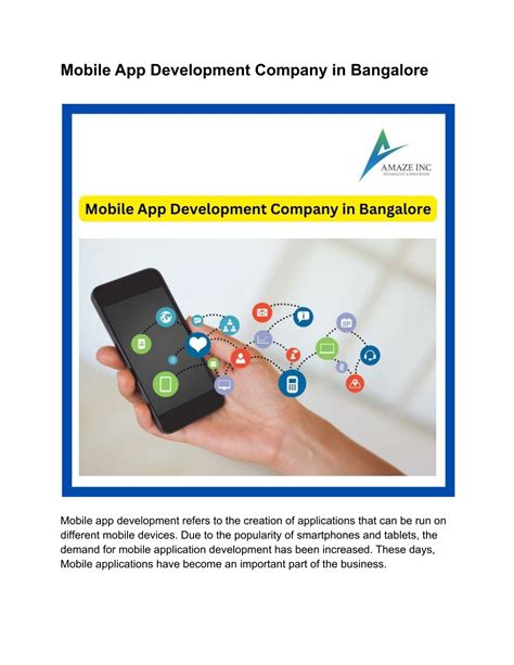 Ppt Mobile App Development Company In Bangalore Powerpoint