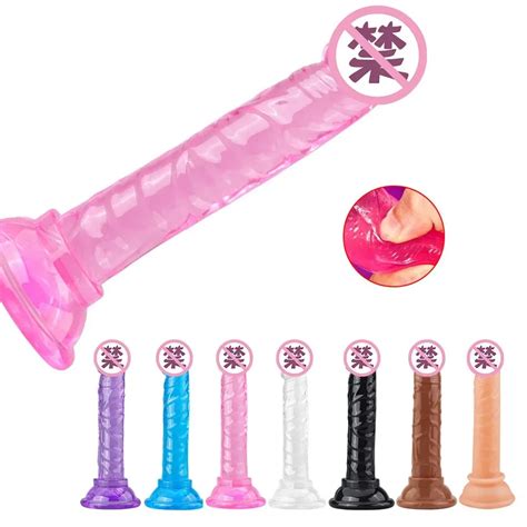 Realistyczny Elki Mini Dildo Silikonowy Penis Z Przyssawk G Spot Butt