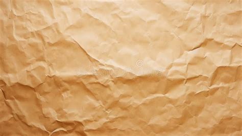 Brown Crumpled Recycle Paper Texture Background Craft Beige Paper