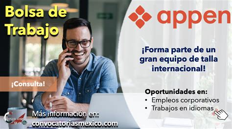 Encuentra El Empleo Ideal Consulta La Bolsa De Trabajo De Appen Y