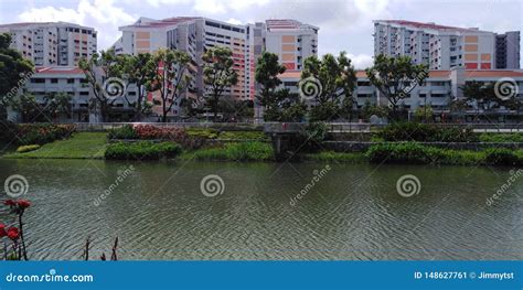 Kallang River At Potong Pasir Housing Estate Stock Photo