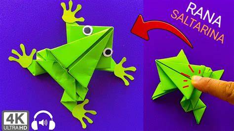 Como Hacer Rana Saltarina De Papel Facil De Hacer Origami Rana