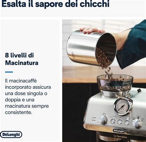 De Longhi Macchina Da Caffe Potenza 1400W 15Bar Con Macinatura La