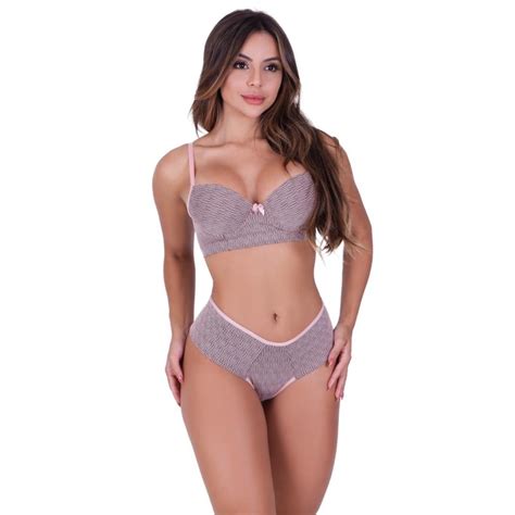 Promoção conjunto lingerie conforto sutiã bojo belíssima Shopee Brasil