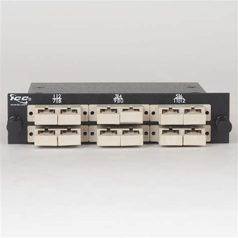 Classic Sc Mpo Fiber Optic Lgx Compatible Cassette With Beige Multimode Adapters And 12 Om1