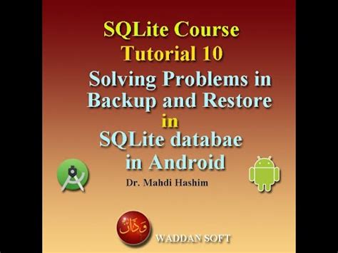 Sqlite Course Tutorial Solving Backup And Restore Problems In