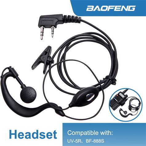 Baofeng Original Mm K Plug Wired Walkie Talkie Headset Headphone