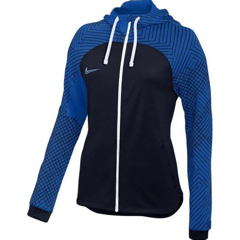 Nike Track Jacke Dri Fit Strike Kapuze Navy Blau Wei Damen