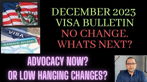 December 2023 Visa Bulletin No Changes Whats Next YouTube