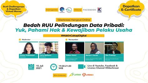 Siberkreasi Hangout Online Eps Bedah Ruu Pdp Yuk Pahami Hak Dan