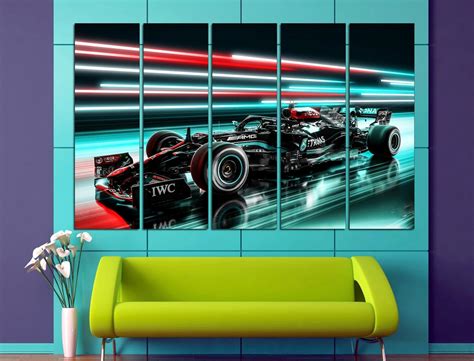 Racing Car Canvas Formula 1 Wall Art Sports Canvas Racing Wall Art