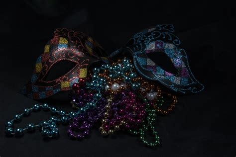 Mardi Gras Beads And Masks Free Stock Photo - Public Domain Pictures