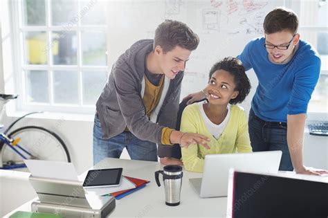 Business People Talking At Desk Stock Image F0136195 Science