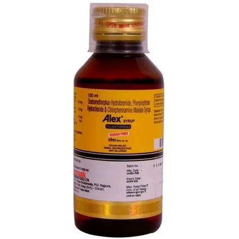 Alex Cough Syrup 100 Ml At Rs 118 Bottle Alex Dry Cough Syrup In Noida Id 23606500173