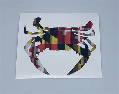 Maryland Flag Crab Decal The Fun T Store By Wicked Stickerz