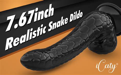 Amazon Inch Black Dildo With Snake Desgin Realistic Dildo For G Spot Stimulation