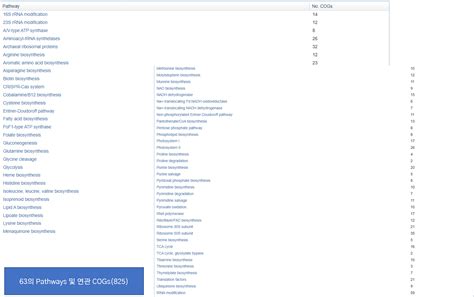 COG database 인코덤 생물정보 전문위키