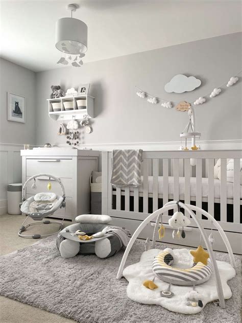 Grey Cloud And Star Nursery Decor In 2023 Baby Room Neutral Baby