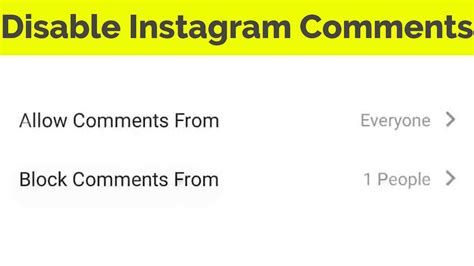 How To Disable Comments On Instagram Post Story And Hide Offensive