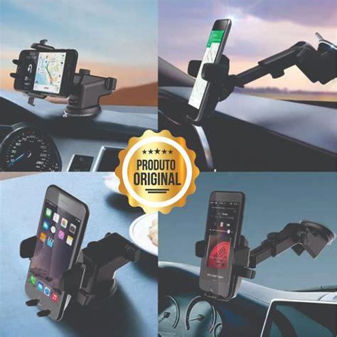 Suporte Veicular Universal Para Celular e GPS Rotação 360 Ventosa