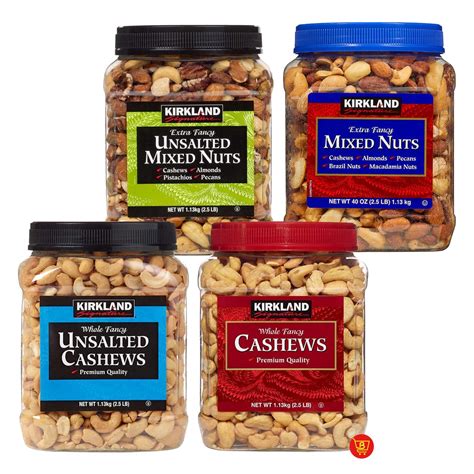 Kirkland Signature Extra Fancy Mixed Nuts Whole Fancy Cashews Salted