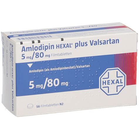 Amlodipin HEXAL Plus Valsartan 5 Mg 80 Mg 56 St Mit Dem E Rezept