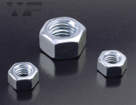 Unc Full Hex Nuts Asme B In Bright Zinc Plated Bzp Steel