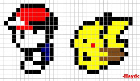 Pikachu Easy Pokemon Pixel Art Grid - lovinbeautystuff