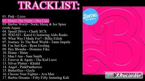 Barbie Soundtrack Full Album Tracklist Youtube