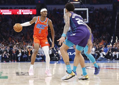 Shai Gilgeous Alexander Powers Thunder Past Hornets Field Level Media