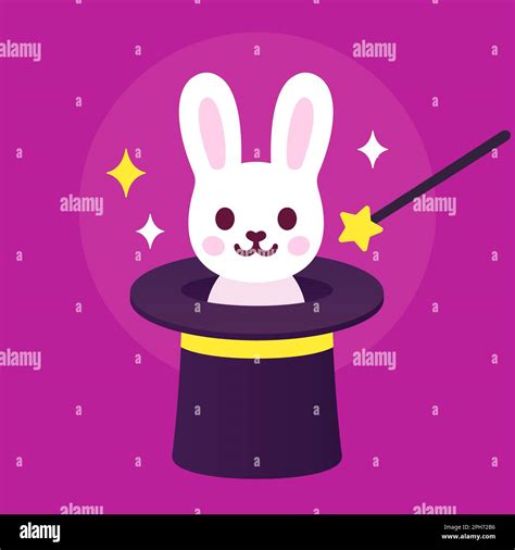 Funny Magician Wand Hat Stock Vector Images Alamy