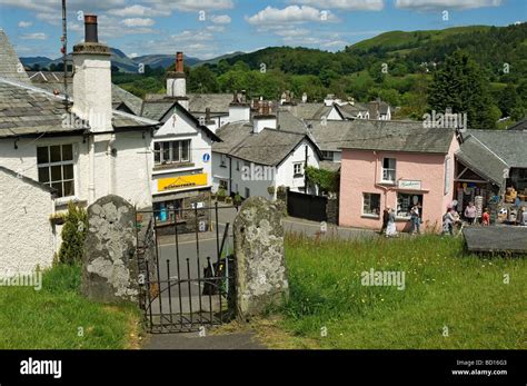 Looking Down Into The Village Street Of Houses And Cottages Of