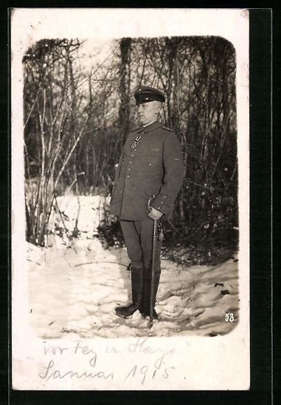 Foto Ak Soldat In Uniform Mit Schirmm Tze Und Orden Eisernes Kreuz Im