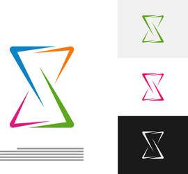 Clock logo design concept time management logo Vector Image